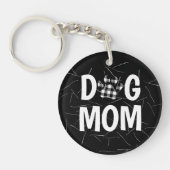 Plays DOG MOM Pawprint en Fur Sleutelhanger (Voorkant)