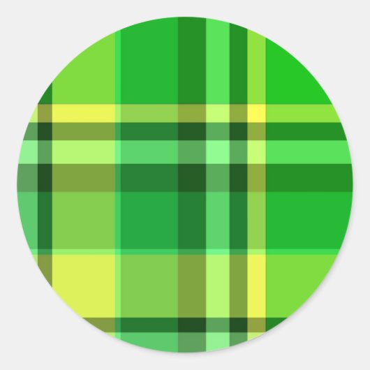 Plays Green Yellow Ronde Sticker (Voorkant)
