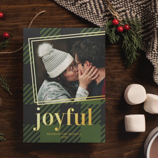 Plays Joyful-kerstfoto Folie Feestdagenkaart