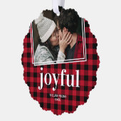 Plays Joyful-kerstfoto Ornament Kaart (Links)
