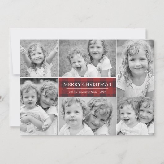 Plays kerstfeestdag fotokaart feestdagenkaart (Voorkant)