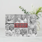 Plays kerstfeestdag fotokaart feestdagenkaart (Staand voorkant)