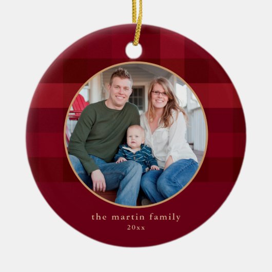 Plays Red met kerstmis Keramisch Ornament (Voorkant)