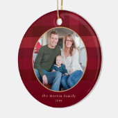 Plays Red met kerstmis Keramisch Ornament (Links)