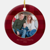 Plays Red met kerstmis Keramisch Ornament (Achterkant)