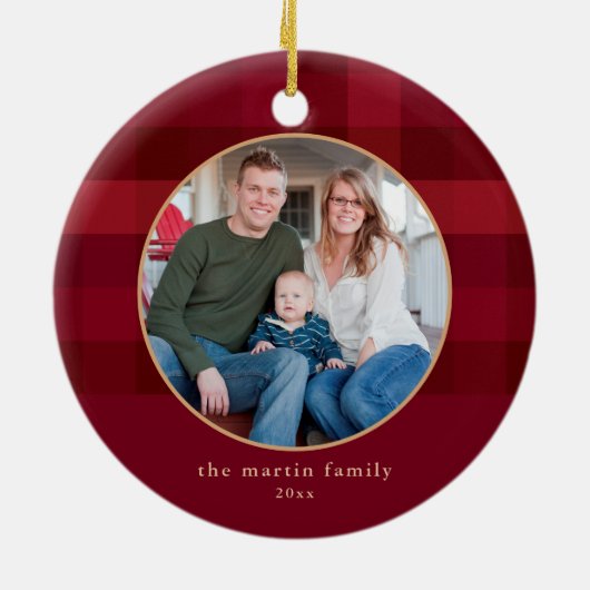 Plays Red met kerstmis Keramisch Ornament (Achterkant)