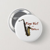 Plays Well Saxophone Ronde Button 5,7 Cm (Voorkant /achterkant)