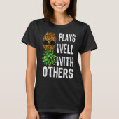 Plays Well With Others Upside Down Pineapple Funny T-shirt (Voorkant)