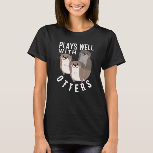 Plays Well With Otters  Big Pun  Otter T-shirt (Voorkant)