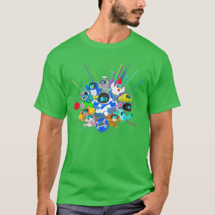 PlayStation Astrobot en Vrienden Power Up Groep Sh T-shirt