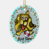 Playtime Dog Keramisch Ornament (Rechts)