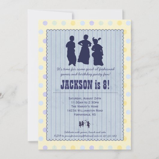 Playtime Fun  Partij Uitnodiging - Aardappelzak (Voorkant)