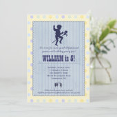 Playtime Fun  Party Invitation - Boy Kaart (Staand voorkant)