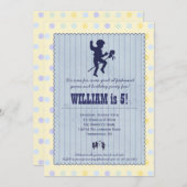 Playtime Fun  Party Invitation - Boy Kaart (Voorkant / Achterkant)