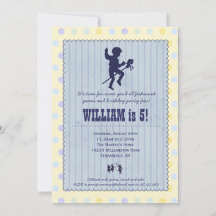 Playtime Fun  Party Invitation - Boy Kaart