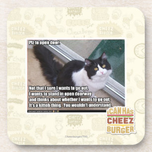 Plaz voor open deur bier onderzetter