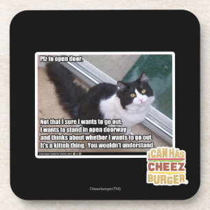 Plaz voor open deur bier onderzetter