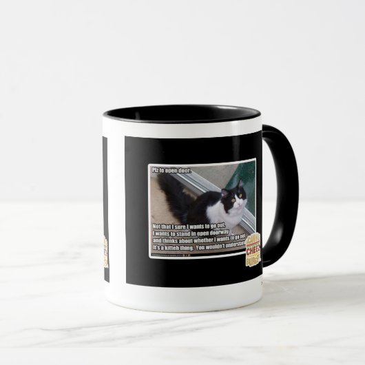 Plaz voor open deur mok (Voorkant rechts)