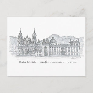 Plaza Bolívar, Bogotá, Colombia Briefkaart