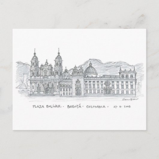 Plaza Bolívar, Bogotá, Colombia Briefkaart (Voorkant)