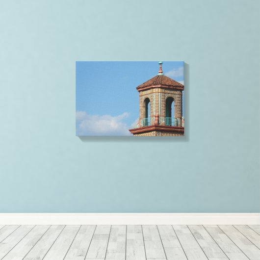 Plaza Building Detail Canvas Afdruk (Insitu (Houten vloer))