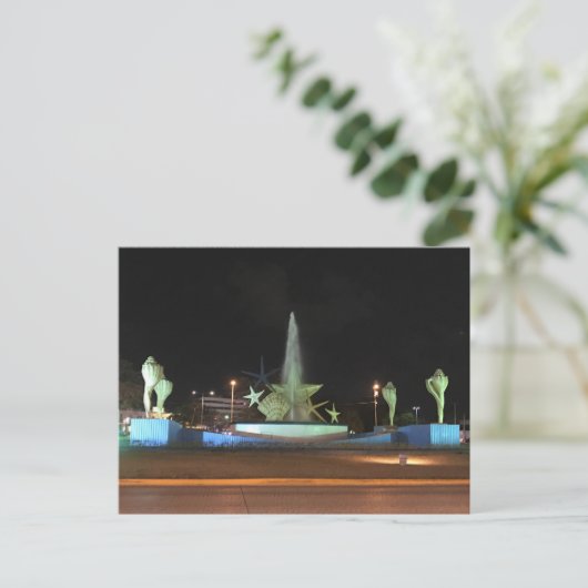 Plaza Caracol Fountain, Cancun Briefkaart (Staand voorkant)