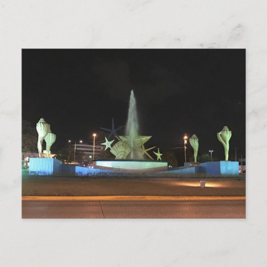 Plaza Caracol Fountain, Cancun Briefkaart (Voorkant)