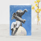 Plaza Cherub, geboortedag Kaart (Gele Bloem)