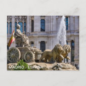 Plaza Cibeles en Madrid Briefkaart (Voorkant)