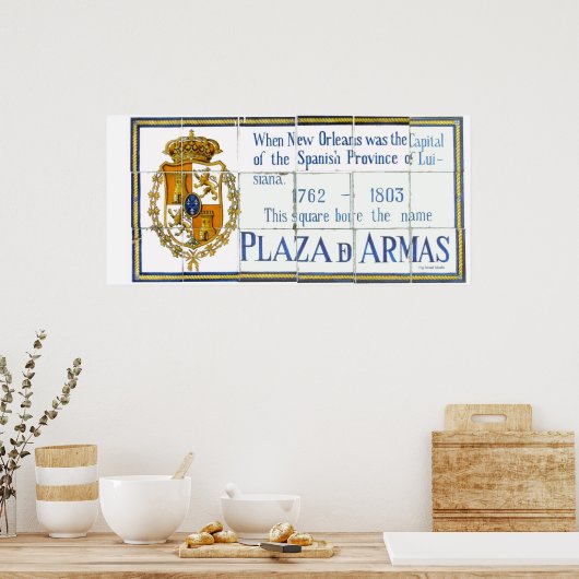Plaza De Arms Tegel Mural Poster (Keuken)