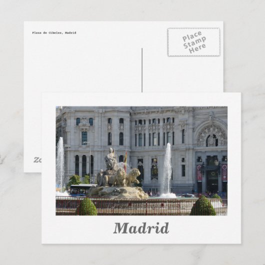 Plaza de Cibeles, Briefkaart Madrid (Voorkant / Achterkant)