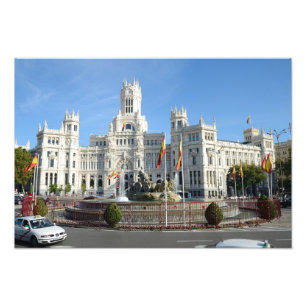 Plaza de Cibeles, Madrid Foto Afdruk