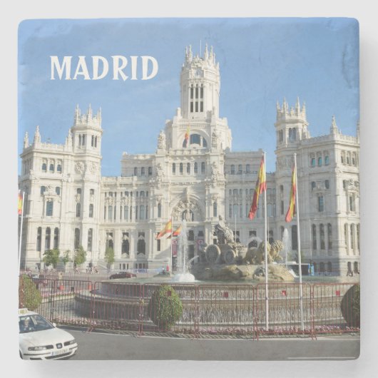 Plaza de Cibeles, Madrid Stenen Onderzetter (Voorkant)
