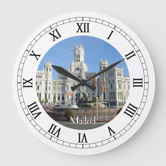 Plaza de Cibeles, Madrid Wall Clock Grote Klok (Voorkant)