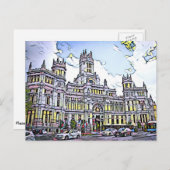 Plaza de Cibeles Postcard Briefkaart (Voorkant / Achterkant)