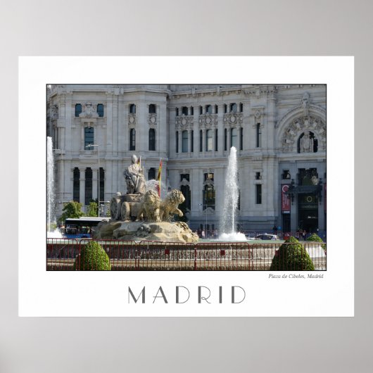 Plaza de Cibeles, Poster Madrid (Voorkant)