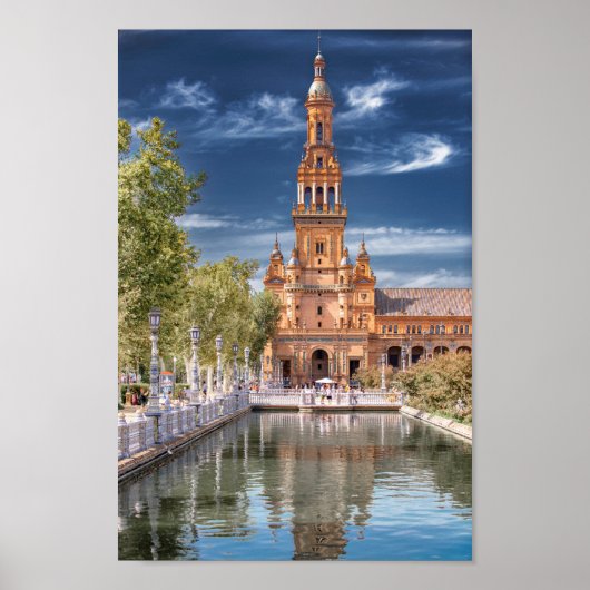 Plaza de España in Sevilla, Spain Poster (Voorkant)