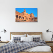 Plaza de Espana in Sevilla, Spanje. Canvas Afdruk (Insitu (Slaapkamer))