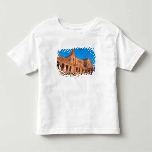 Plaza de Espana in Sevilla, Spanje. Kinder Shirts (Voorkant)