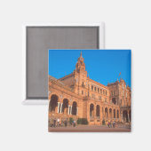 Plaza de Espana in Sevilla, Spanje. Magneet (Voorkant / Achterkant)