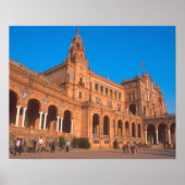 Plaza de Espana in Sevilla, Spanje. Poster (Voorkant)