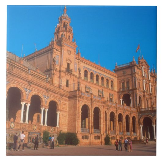 Plaza de Espana in Sevilla, Spanje. Tegeltje (Voorkant)