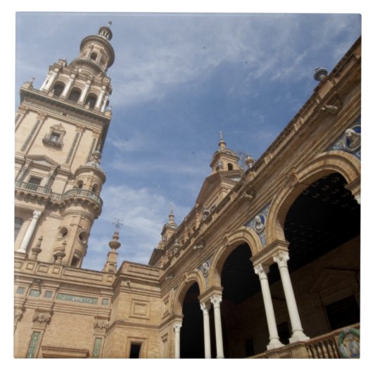 Plaza de Espana, Sevilla, Andalusië, Spanje Tegeltje (Voorkant)
