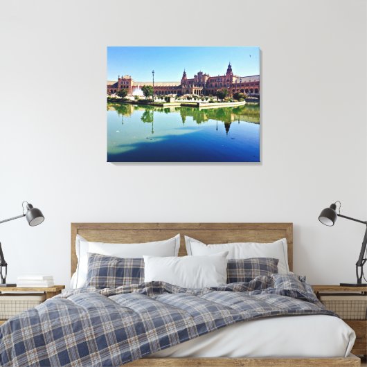 Plaza de España Sevilla Canvas Afdruk (Insitu (Slaapkamer))