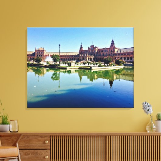 Plaza de España Sevilla Canvas Afdruk (Insitu (Woonkamer))