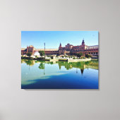 Plaza de España Sevilla Canvas Afdruk (Voorkant)