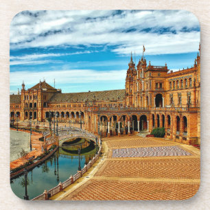 Plaza de Espana, Sevilla. Spanje Bier Onderzetter
