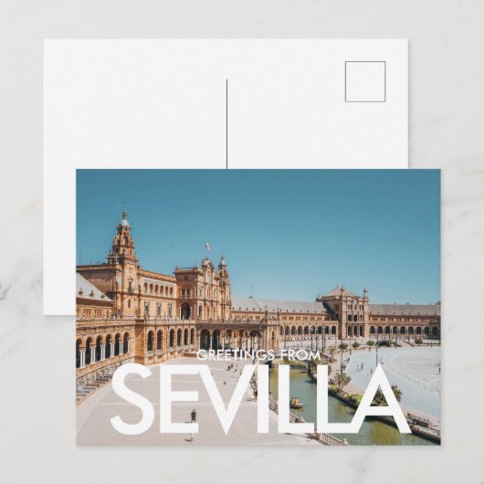 Plaza de España, Sevilla, Spanje Briefkaart (Voorkant / Achterkant)