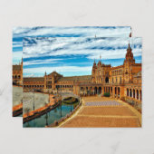 Plaza de Espana, Sevilla. Spanje Briefkaart (Voorkant / Achterkant)