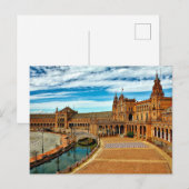 Plaza de Espana, Sevilla. Spanje Briefkaart (Voorkant / Achterkant)